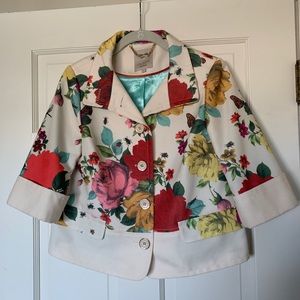 Ted Baker Abbe Rose Bug Floral Cropped Jacket